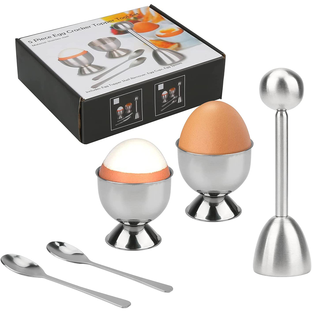 Egg Separator Tool - LMETJMA البيض المفرقع توبر مجموعة الفولاذ