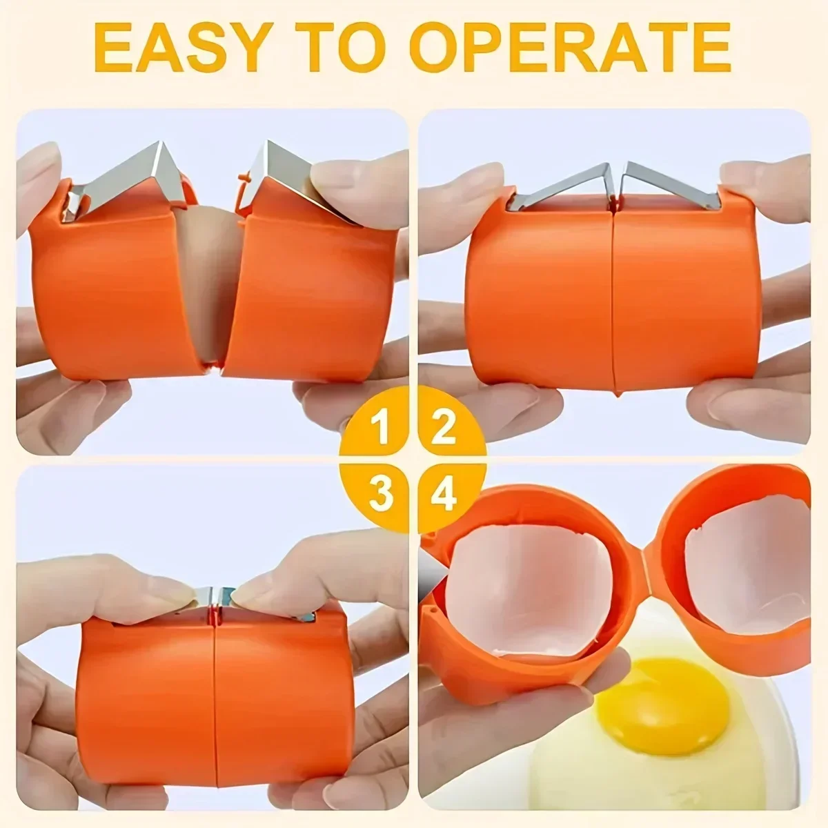 Egg Separator Tool - 1/3 قطعة-جديد البيض قذيفة فتاحة الصحافة