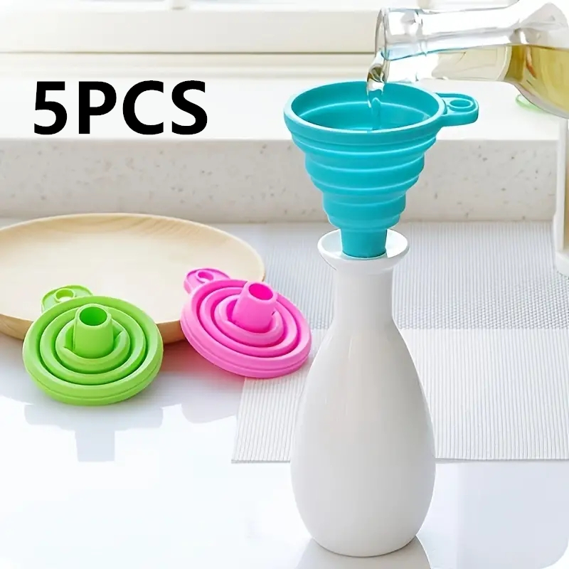 Kitchen Gadgets Small - قمع سيليكون قابل للطي متعدد الوظائف