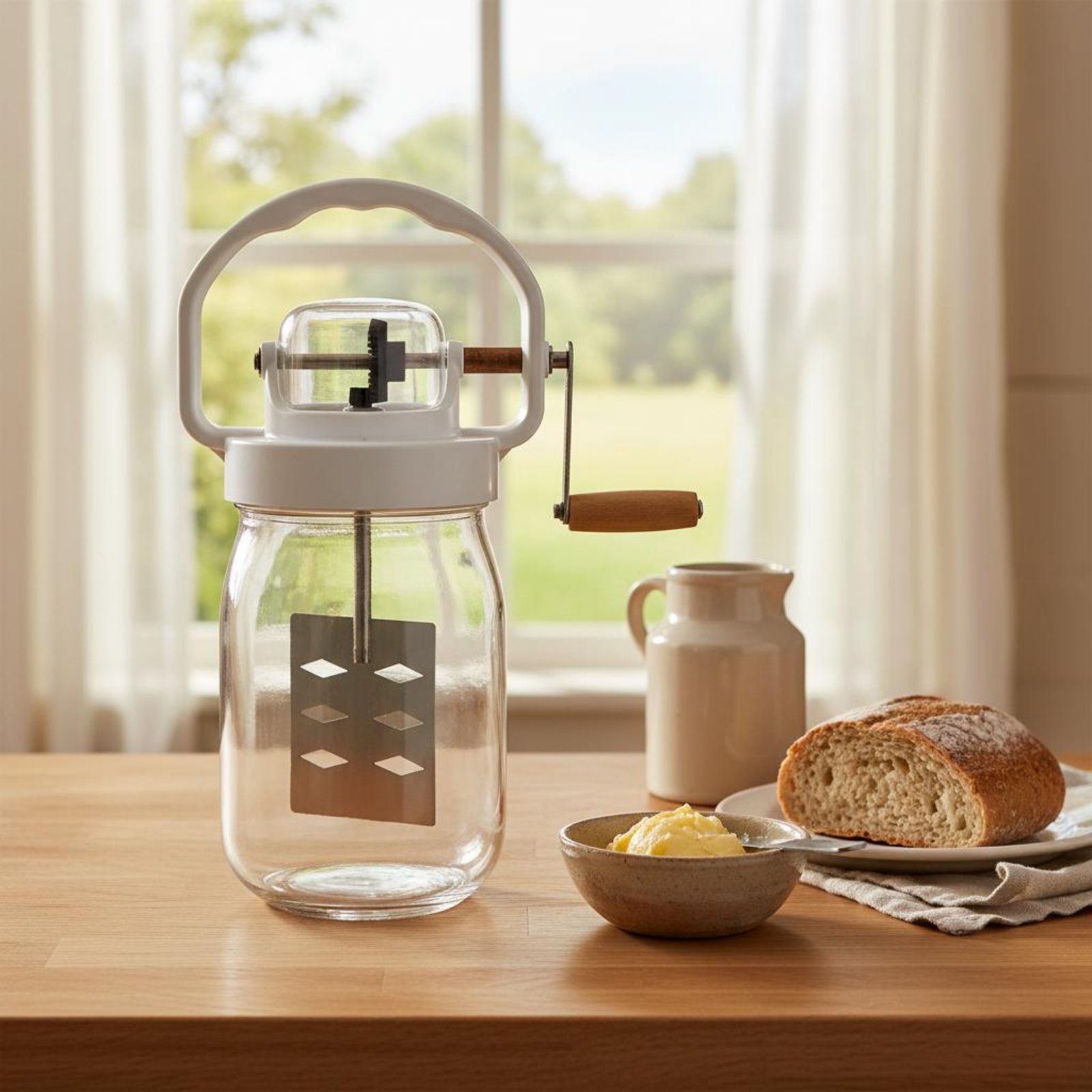 Kitchen Gadgets Mixer - مخفقة زبدة يدوية سهلة التنظيف، مولد