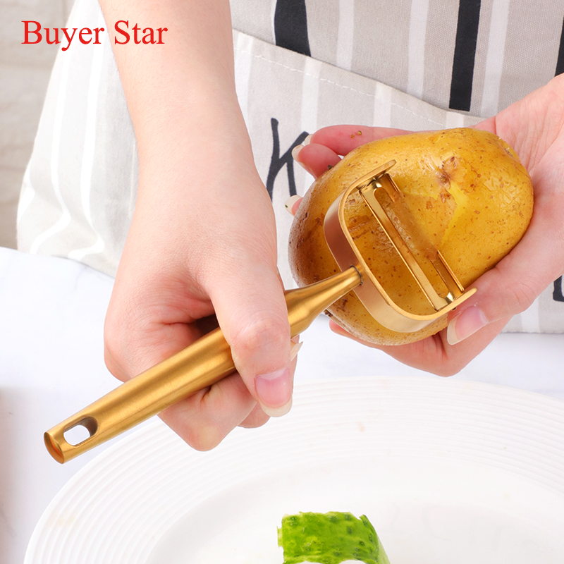 Kitchen Gadgets Gold - جديد الذهب الفاكهة مقشرة جهاز تقطيع