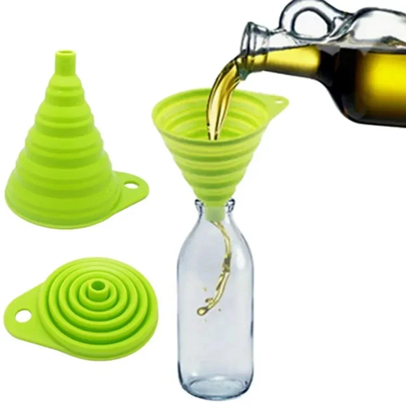Kitchen Gadgets Small - 1/4 قطعة قمع سيليكون قابل للطي