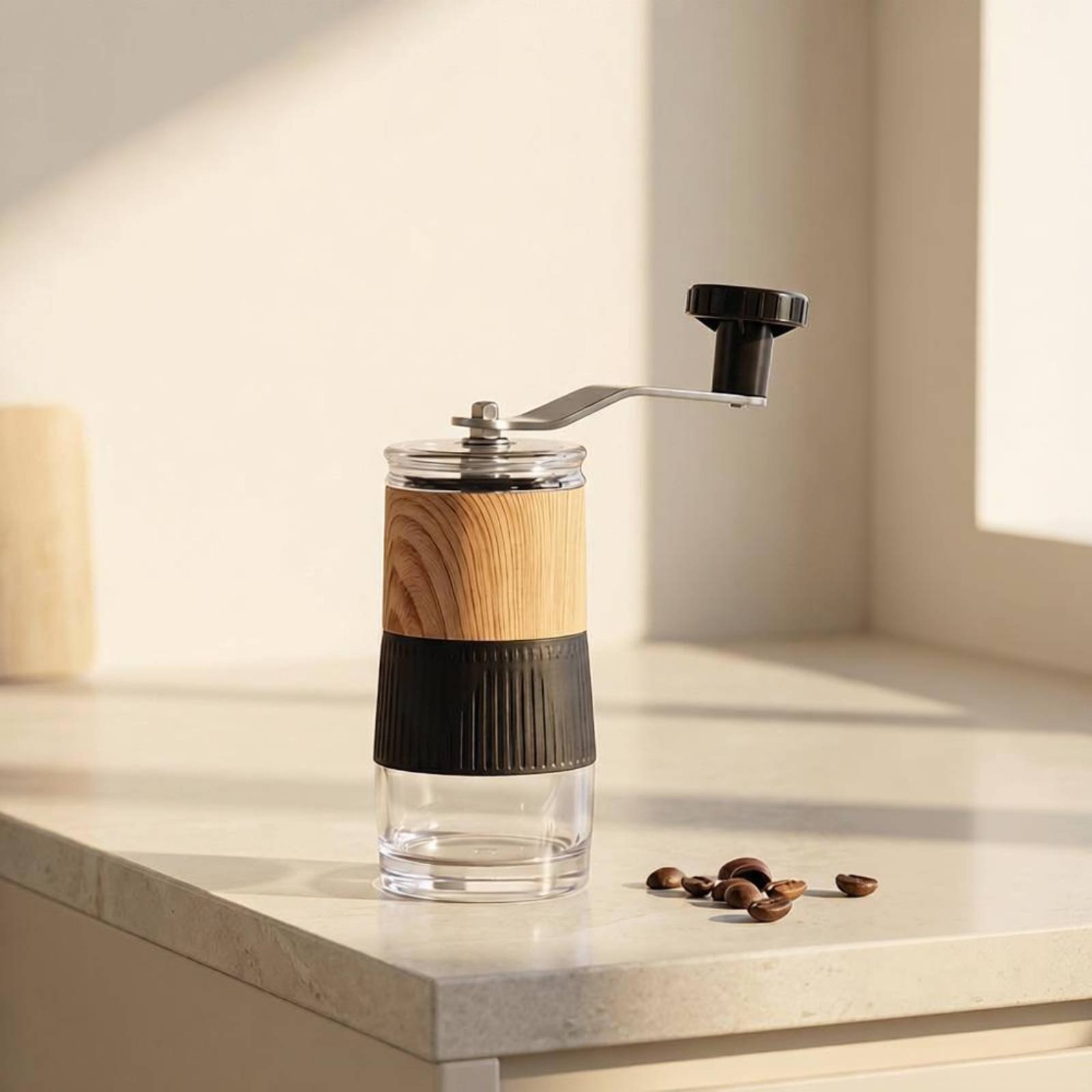 Kitchen Hand Gadgets - مطحنة قهوة يدوية ذات توزيع موحد