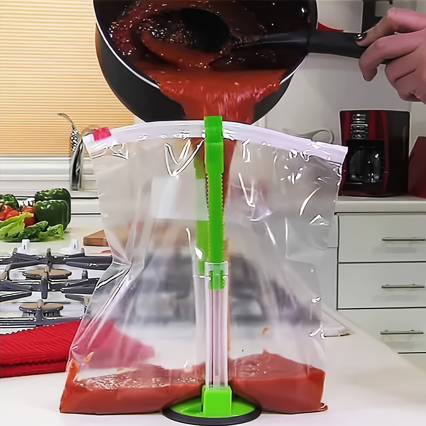 حامل حقيبة بسحاب من البلاستيك  - مراجعة Kitchen Hand Gadgets وسعره