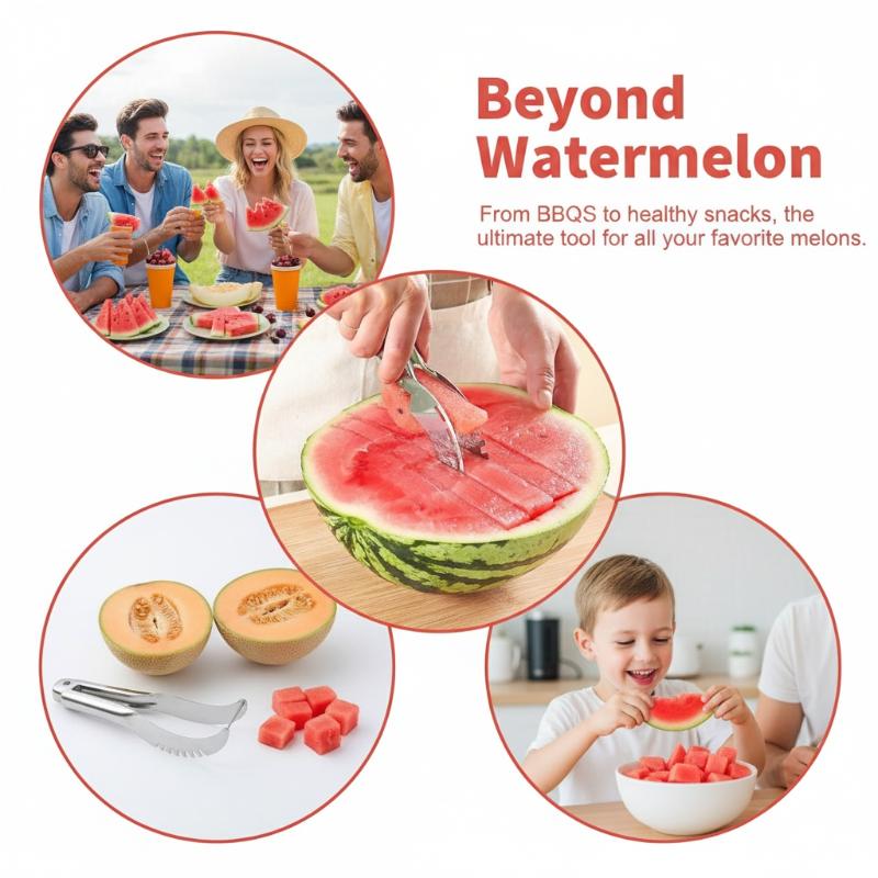 أداة تقطيع البطيخ من الفولاذ ا - مراجعة Watermelon Slicer Cutter وسعره