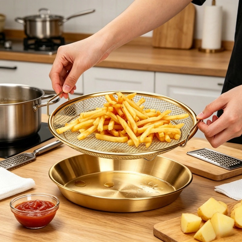 صينية شبكية متينة ذهبية اللون  - مراجعة Kitchen Gadgets Gold وسعره