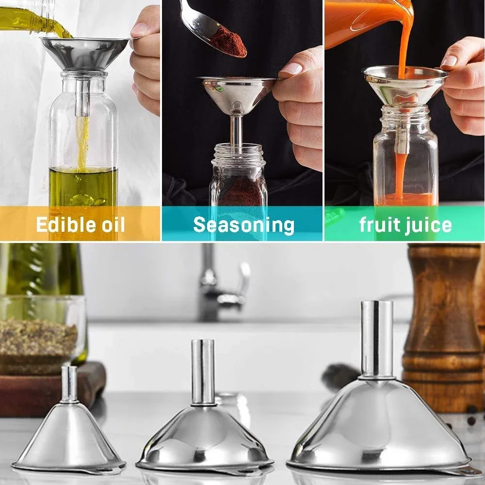 3 قطعة مجموعة قمع المطبخ الفول - مراجعة Kitchen Gadgets Small وسعره