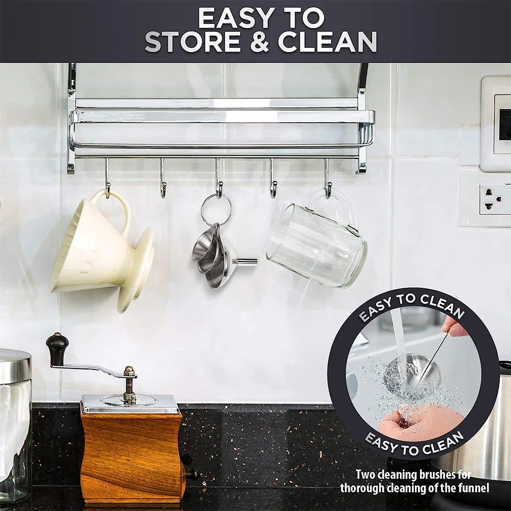 3 قطعة مجموعة قمع المطبخ الفول - مراجعة Kitchen Gadgets Small وسعره