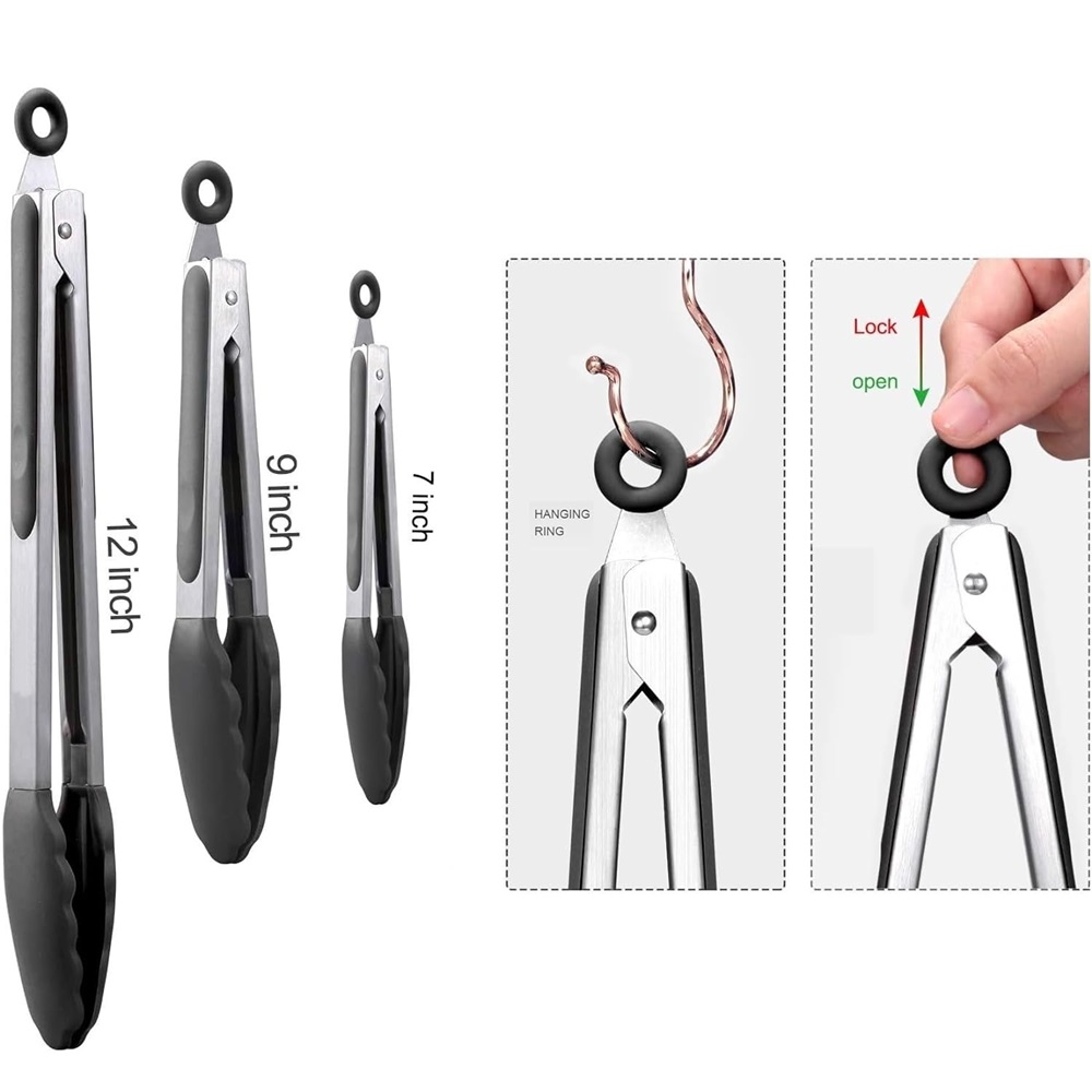 سيليكون شواء شواء ملقط المطبخ  - مراجعة Kitchen Gadgets Gift وسعره