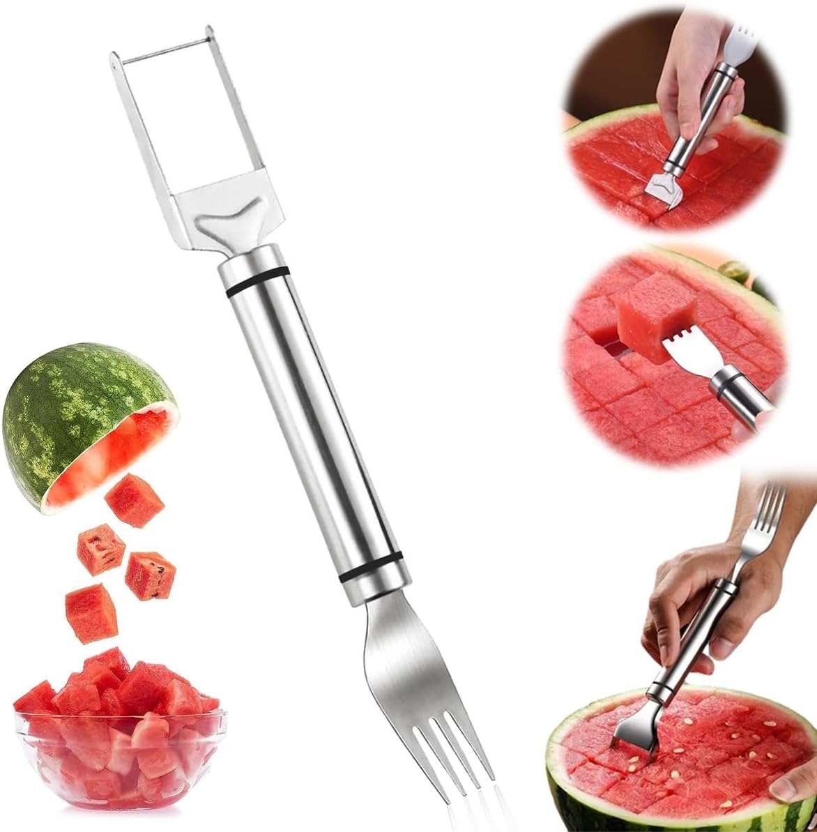 أداة تقطيع الفواكه 2 في 1 من ا - مراجعة Watermelon Slicer Cutter وسعره