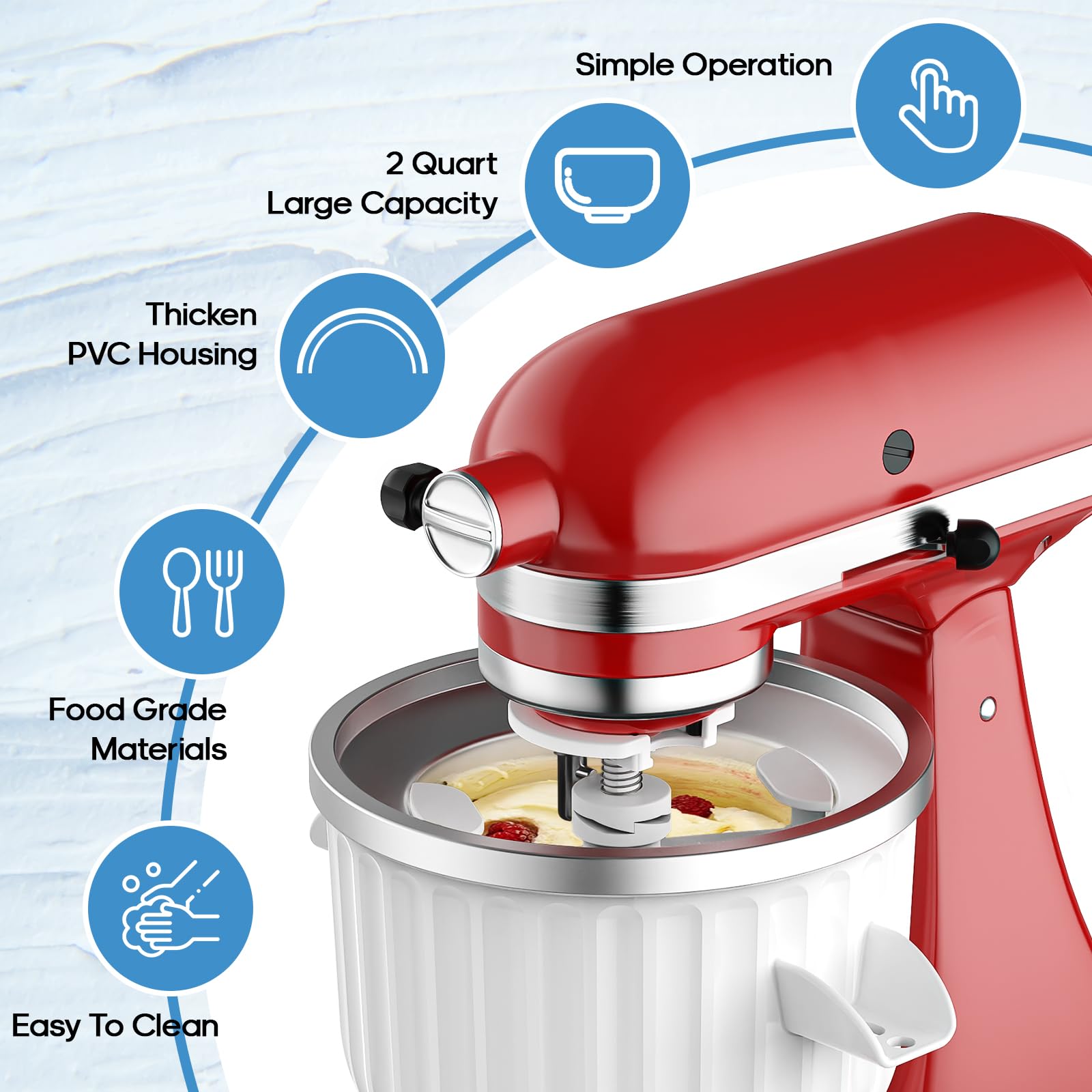 ملحق صانع الآيس كريم بسعة 2 كو - مراجعة Kitchen Gadgets Mixer وسعره