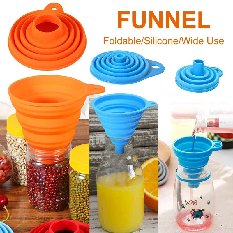 1/4 قطعة قمع سيليكون قابل للطي - مراجعة Kitchen Gadgets Small وسعره