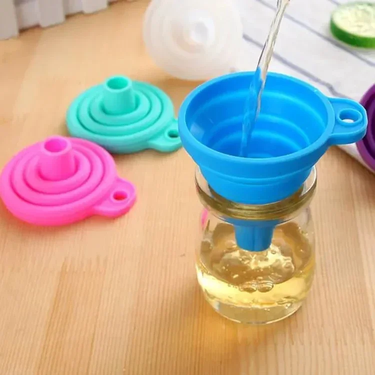 1/4 قطعة قمع سيليكون قابل للطي - مراجعة Kitchen Gadgets Small وسعره