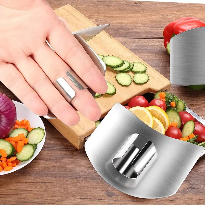 1-6 قطع واقي أصابع من الفولاذ  - مراجعة Kitchen Hand Gadgets وسعره