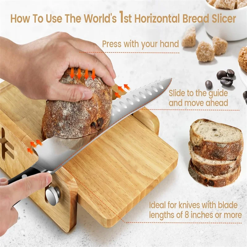 لوح تقطيع الخبز الأفقي مع صيني - مراجعة Kitchen Gadgets Guide وسعره